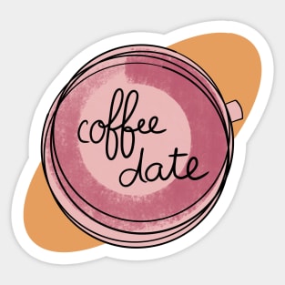 Coffee Date / Cute Coffee Dates Sticker